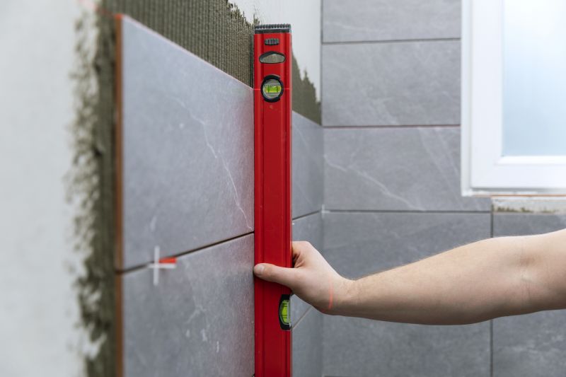 Bathroom with Textured Wall Tiles