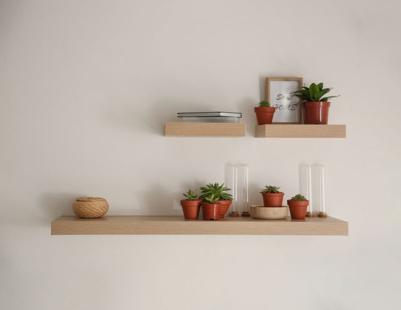 Floating Shelves with Decor